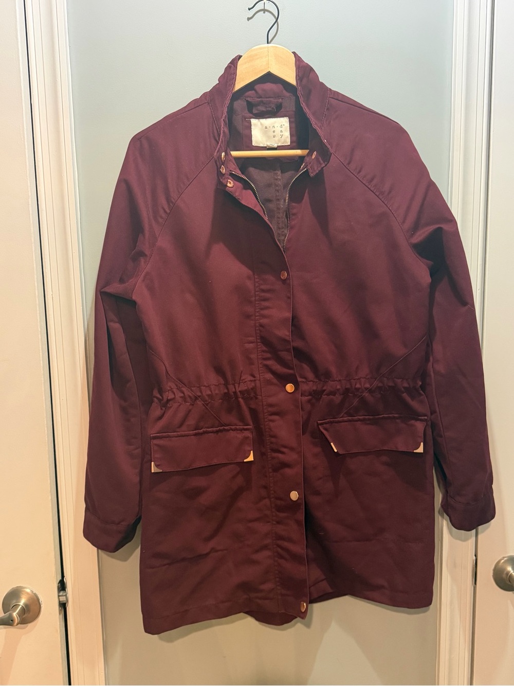 a new day Burgundy Utility Anorak Jacket
